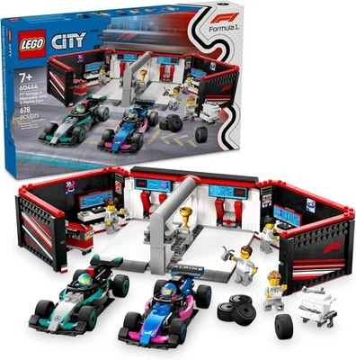LEGO® City 60444 F1 Juego de Garaje 3 Coches Mercedes AMG Alpine Edades 7+ Construcción de Carreras Foto 1 de 4