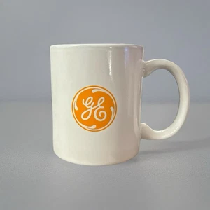 Vtg General Electric Mug GE Logo Orange Coffee Jack Welch 10 Oz - Picture 1 of 4