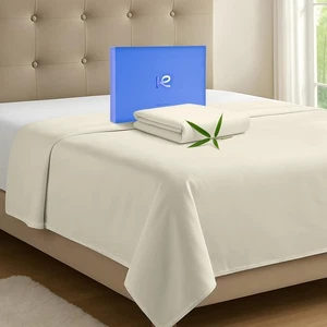 Kickoff Viskose Bambus Flachbettlaken nur Queen Size, 100% Bio Cool Flachbett... - Bild 1 von 9