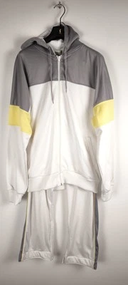 Vintage active gr.L/52 Trainingsanzug . Jacke und Hose. Weiß, Gelb , Grau - Bild 1 von 4