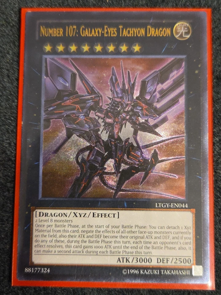 Number 107: Galaxy-eyes Tachyon Dragon LTGY-EN044 Ultimate Rare Unl Edition VLP - Image 1 of 1