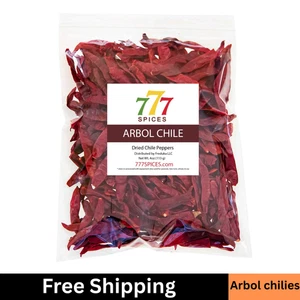 4Oz Chile De Arbol. Dried Arbol Whole Chilies Red Peppers S17, Chili Pods for Au - Picture 1 of 13