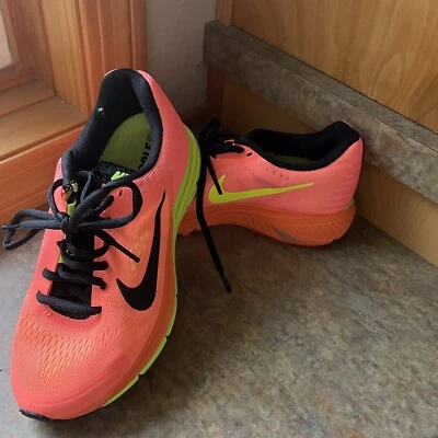 Nike Zoom Structure 17 Zapatos para Correr Naranja/Verde Neón 615588-800 Para Mujer 5.5 Foto 1 de 4