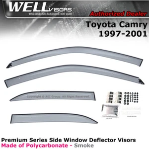 WELLvisors For Toyota Camry Sedan 97-01 Side Clip on Window Visors Clip-on - Foto 1 di 9