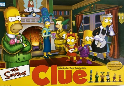 Clue Simpsons Replacement Pieces and Parts Board Game Pick What You Need - Image 1 of 4