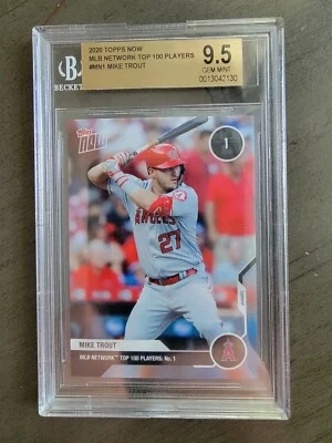 2020 Topps Now MLB Network Top 100 Players - #MN1 Mike Trout Gem Mint 9.5 - Image 1 of 2