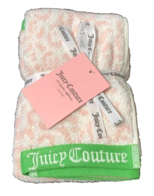 NWT juicy couture 2 Pack Hand Towels Leopaed Multicolor 16 in X 26 in - Image 1 of 4
