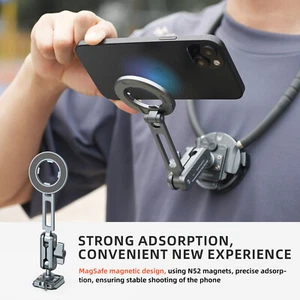 Magnetic Phone Holder with 360° Phone Tripod Mount for MagSafe iPhone 16 15 14 - Picture 1 of 23
