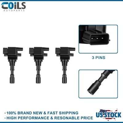 3 Pack Ignition Coil Fits Kia Sorento 2003 2004 2005 2006 3.5L 3730039800 UF431 - Image 1 of 4