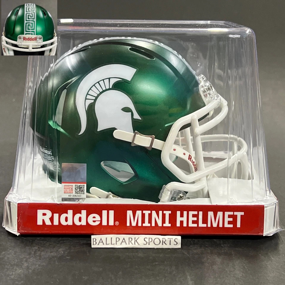 Michigan State Spartans Helmet Riddell Replica Mini Speed Style Satin