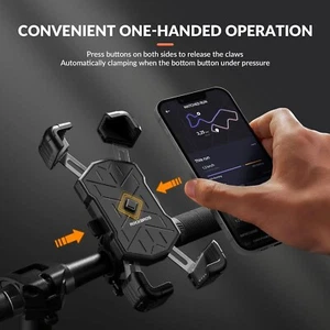 ROCKBROS Bike Phone Holder Quick Release MTB Bicycle 360° Rotatable Phone Holder - Picture 1 of 6