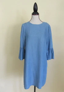 Size: S BEACH LUNCH LOUNGE Denim Dress Knee Length Round Neck Women - Picture 1 of 11