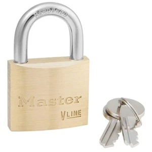 Master Lock 4130KD Brass Body Padlock, 1-1/8" Wide Keyed Different (KD) - Picture 1 of 1