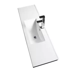 Bathroom Vanity White Ceramic Thin Edge Basin - 90SS - Picture 1 of 2