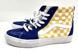 VANS SK8 Hi Canvas Suede Skate Shoes Checkered Hi Top Men Size 6.5 - Women 8 - Picture 1 of 6