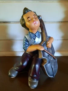 Vintage Boy Playing Coelho Music Figurine Ornament 22cm In Height - Picture 1 of 6