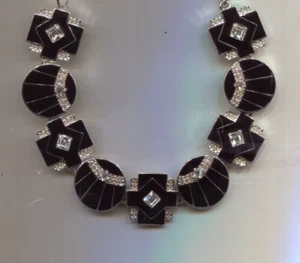 Kenneth J  lane black deco style  necklace - Picture 1 of 6
