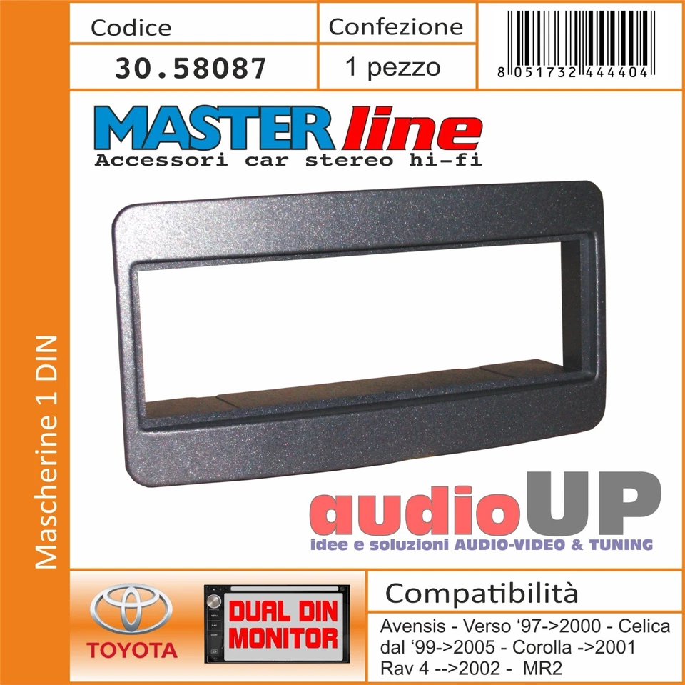 Radio Máscara 1 din Para Rav 4 De 2000 Al 2006. Adaptador Solo din - Imagen 1 de 2