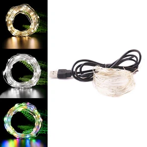 5M 10M Led String Light Usb Powered Garland Decorative Lights Copper Fairy Wire - Picture 1 of 21