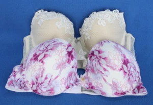 Daisy Fuentes Underwire Padded Push Up Bra Lot Size 36C #E4639 - Picture 1 of 6