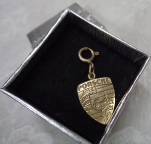 Vtg Estate Jewelry ~ 14K Yellow Gold PORSCHE Charm 3g ~ measures 1/2" x 1-3/16" - Picture 1 of 7