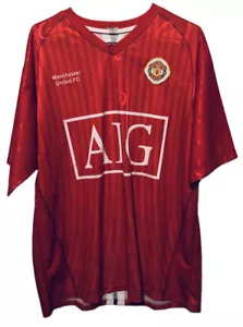 Camiseta Manchester United Parche Logo AIG Fútbol Fútbol Hombre Talla 2XL Roja - Imagen 1 de 2