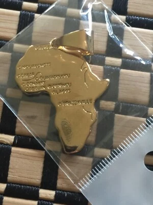 Unisex Africa Continent Map Pendant Necklace Gold Plated Jewelry Foto 1 de 2