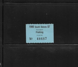 State Hunting/Fishing Revenues: SD 1980 Fishing (R) Stamp SD-F1 ($7); MNH - Picture 1 of 1