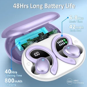 TWS 56hr Earbuds LED Sport B.T5.3 Waterproof,Noise Cancelling&Wireless Charging - Picture 1 of 15