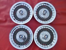 VINTAGE 1964-69 BUICK WILDCAT RIVIERA 15" WIRE SPINNER HUBCAPS WHEEL COVERS