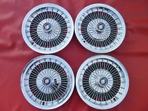 VINTAGE 1964-69 BUICK WILDCAT RIVIERA 15" WIRE SPINNER HUBCAPS WHEEL COVERS - Picture 1 of 10