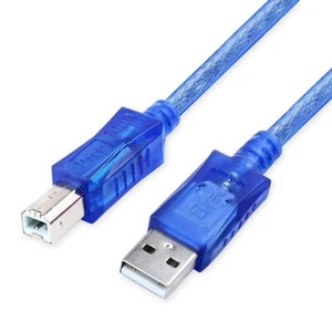 15ft USB 2.0 A Male to B Male 28/24AWG Data transferUSB Printer KVM Blue Cable - Picture 1 of 3
