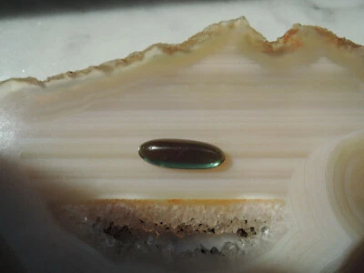 Echter Turmalin Grün oval Cabochon Schmuck Edelstein Fasserstein 188 - Bild 1 von 4