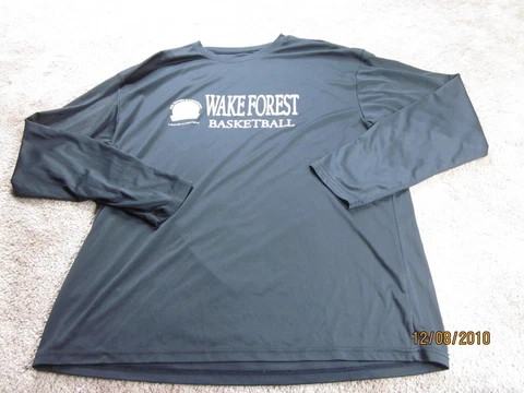 Wake Forest University Shirt Adult Extra Large Black White Basketbal Men's 6222* Cover