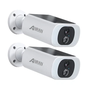 2pcs Rechargeable Solar IP Camera CCTV WiFi Security Camera System PIR Detection - Picture 1 of 14