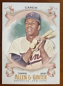 2021 Topps Allen Ginter ROD CAREW #108 HOF Twins - Picture 1 of 2
