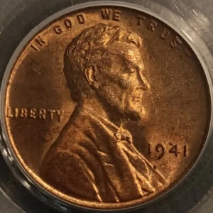 1941 P No Mint Mark Lincoln Wheat Cent Penny 1c PCGS MS64RB GEM BU+Uncirculated - Picture 1 of 4