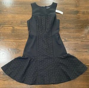 NWT! J. Crew Collection Sleeveless Sheath Dress Size 2 Lace Detail Classic Black - Picture 1 of 7