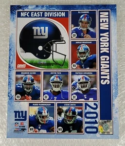 "Foto de Eli Manning de la División Este de los Gigantes de Nueva York NFC (Tamaño: 8"" x 10") - Imagen 1 de 8