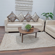 runner Rug Natural Jute & Cotton reversible handmade carpet modern look area rug