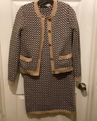 Conjunto combinado de 2 piezas de cárdigan y suéter de Ann Taylor ~ S ~ Usado en excelente estado ~ Foto 1 de 4
