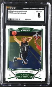 Bowman 2008-09 cromo #114 Russell Westbrook RC CGC 8 - Imagen 1 de 2