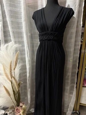 Vestido maxi Sky Brand sem alças, preto, tamanho P, ajuste elástico - Imagem 1 de 4