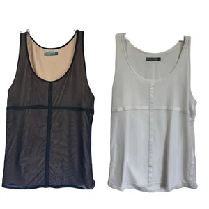 Inphorm Damen Mesh Panel Tank Top Größe S Paket schwarz & weiß Athletik Tennis - Bild 1 von 7