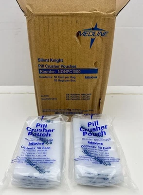 Medline NONPC1000 Silent Knight Pill Crusher Pouche / bag, Pack Of  1000 - Image 1 of 3