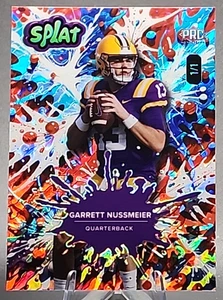 Garrett Nussmeier 1/1 2025 Wild Card Splat PRC Rookie Red White Blue Island LSU - Bild 1 von 2