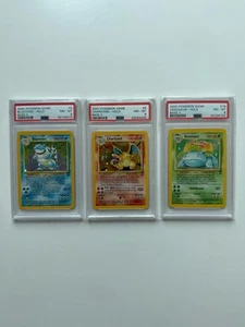 PSA 8 Base Set 2 Trio Blastoise, Charizard, Venusaur Pokémon Cards - Picture 1 of 10