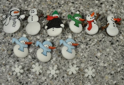 14-Copos de Nieve, Botones Artesanales Muñeco de Nieve, Nuevo ENVÍO RÁPIDO Foto 1 de 4