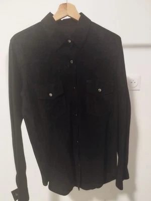 Chemise en daim noire Taille 36 - Femme - Photo 1/2