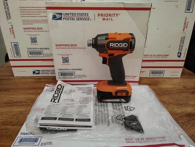 RIDGID 18V Brushless Cordless 1/4 in. Impact Driver R862301 and 2AH battery - Image 1 of 3